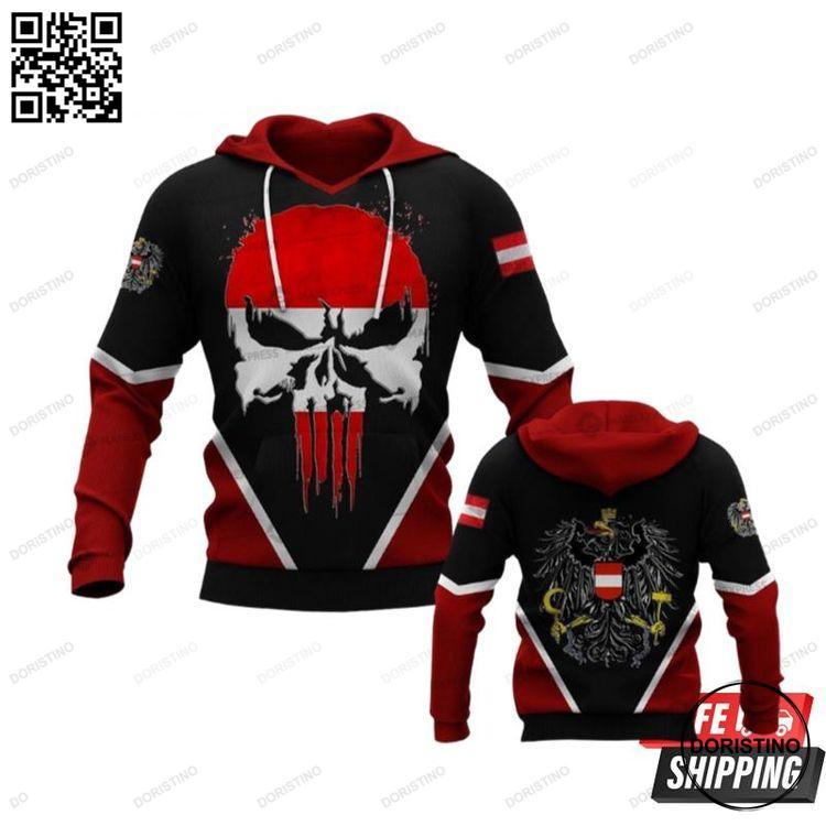 Austria Flag Pns Awesome 3D Hoodie