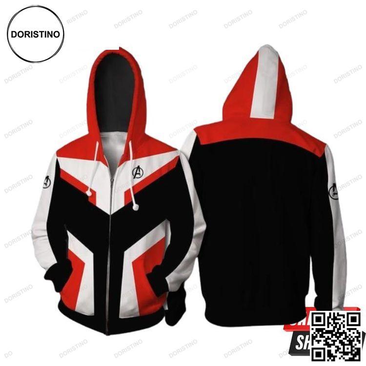 Avengers Endgame Quantum Realm Advanced Tech Cosplay Costumes All Over Print Hoodie