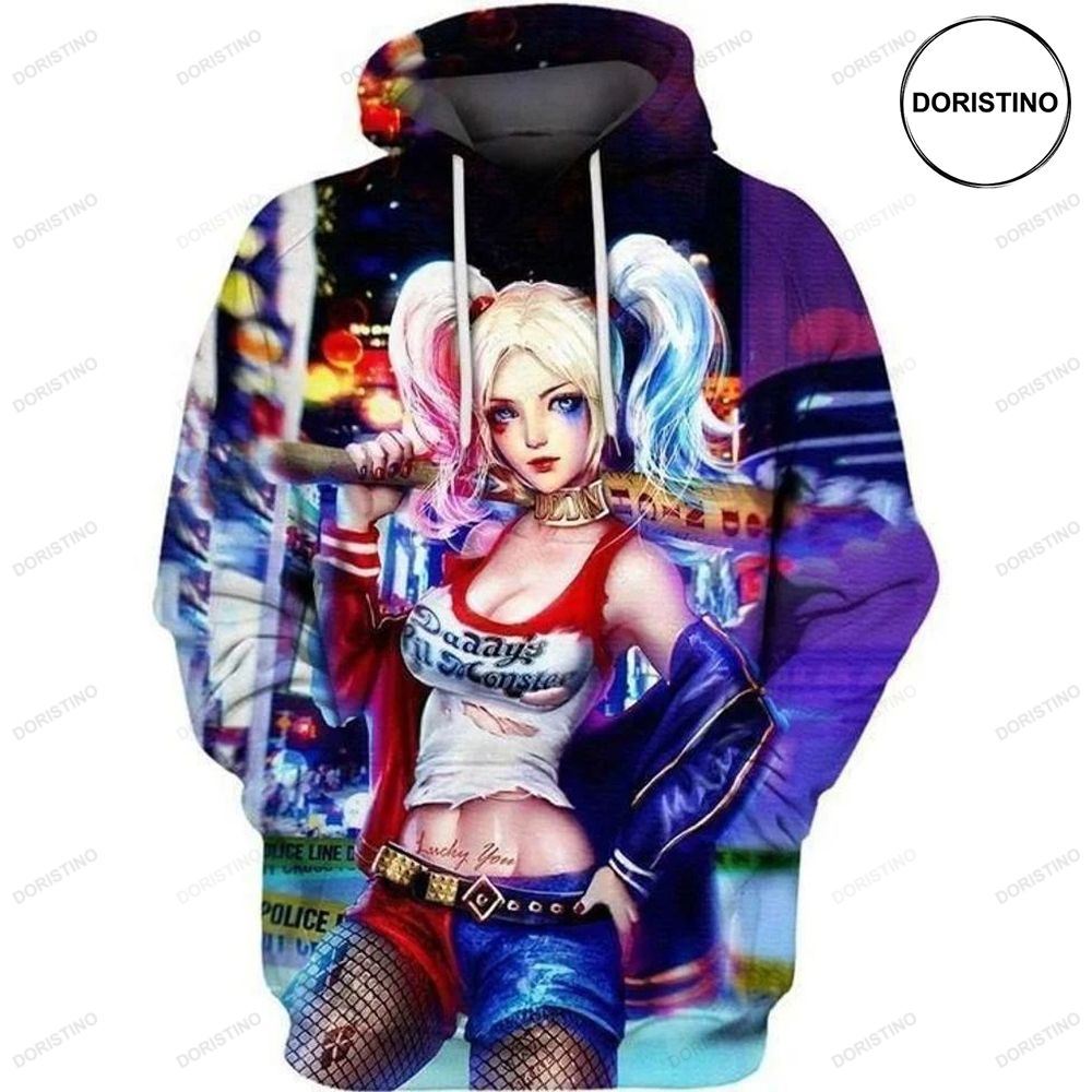 Harley Quinn Anime Dc Awesome 3D Hoodie