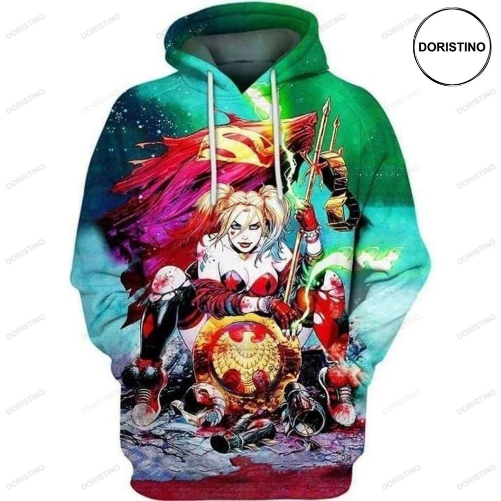 Harley Quinn Green Dc Awesome 3D Hoodie