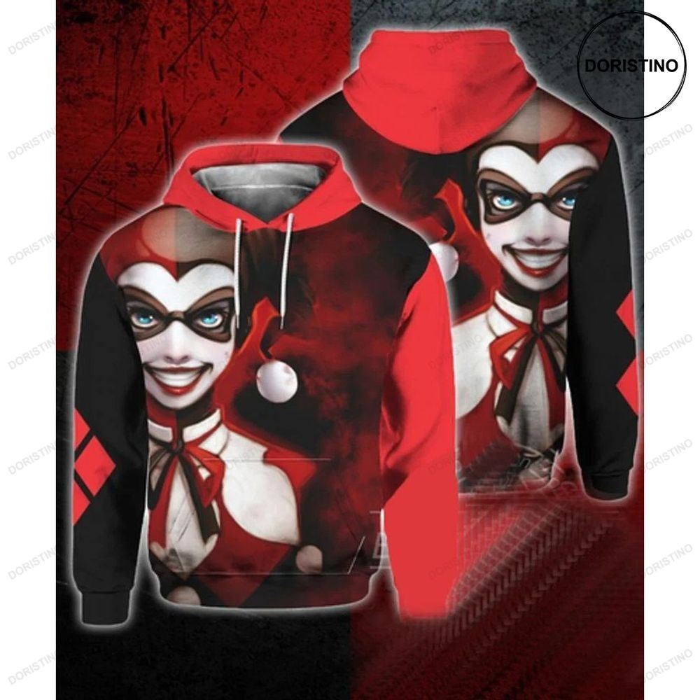 Harley Quinn Red Dc Comics Halloween Awesome 3D Hoodie