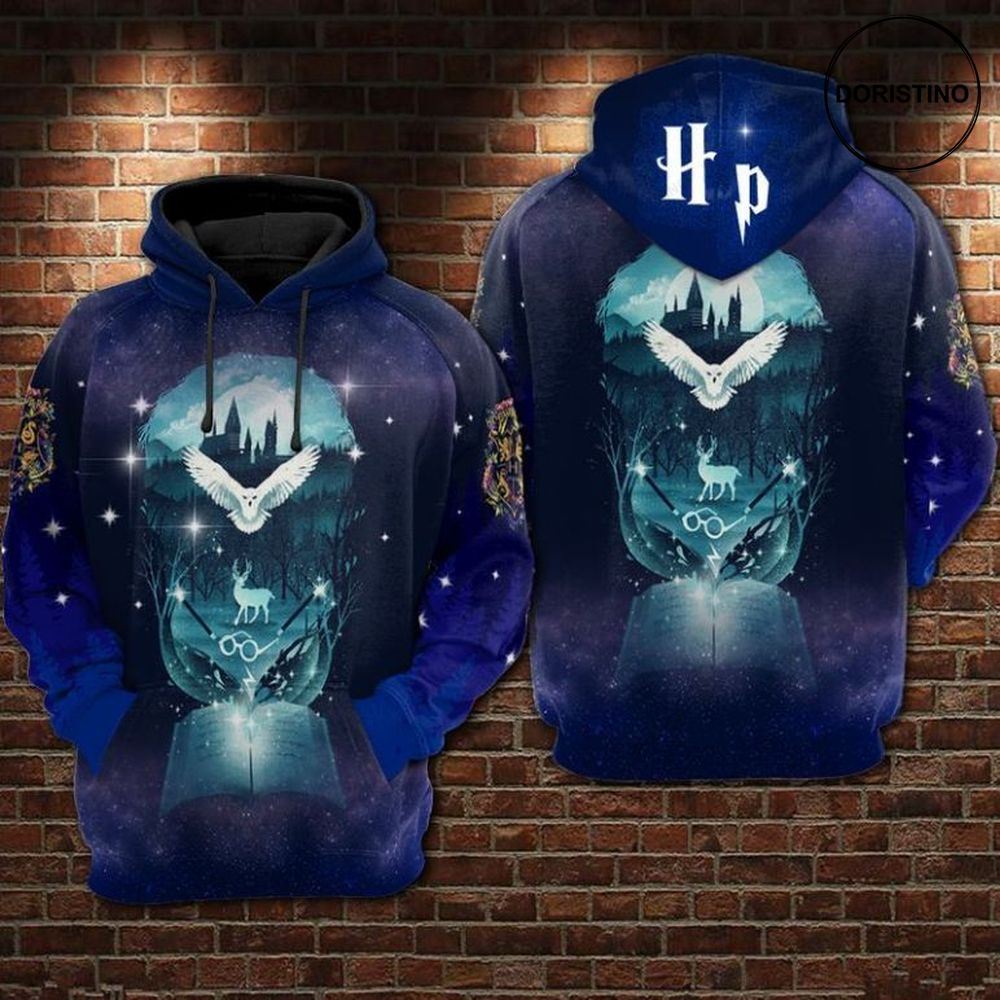 Harry Potter Blue Awesome 3D Hoodie