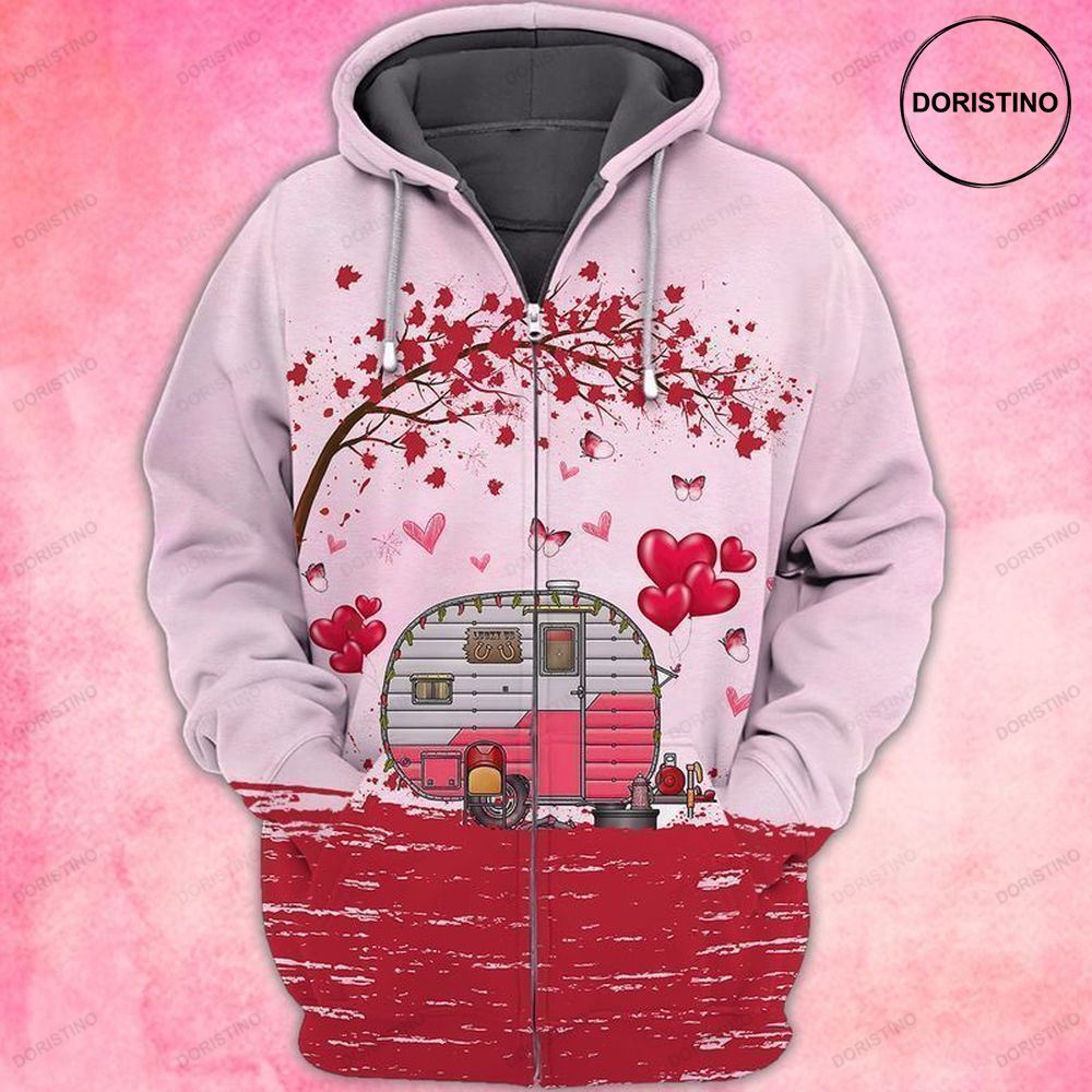 Heart Camping Car All Over Print Hoodie