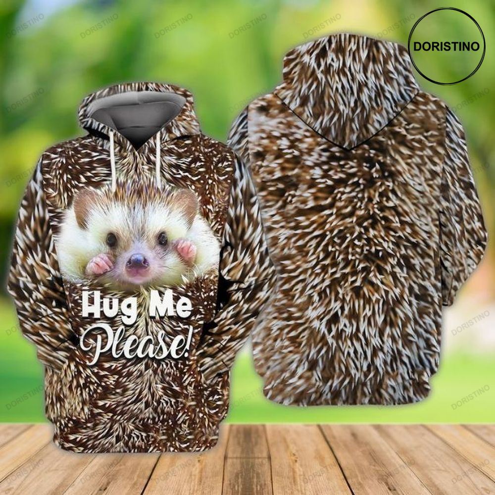 Hedgehog Hug Me Please All Over Print Hoodie