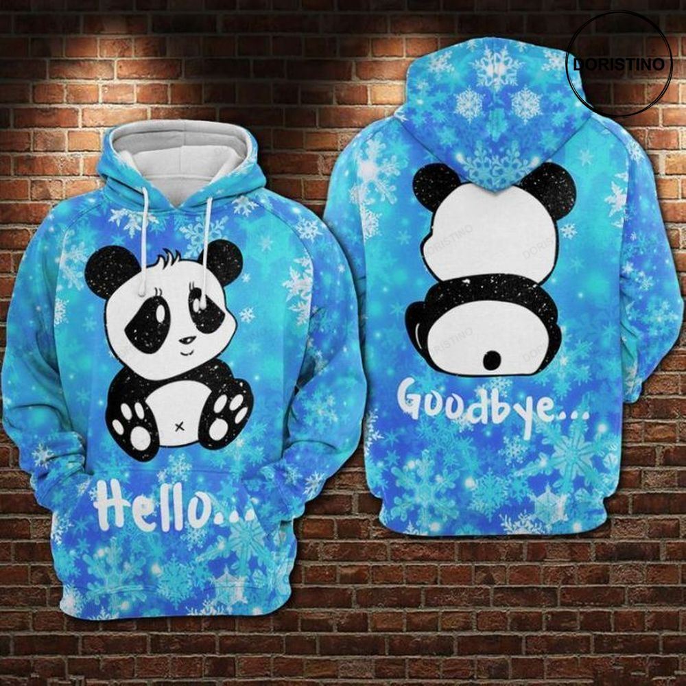 Hello And Goodbye Panda Awesome 3D Hoodie
