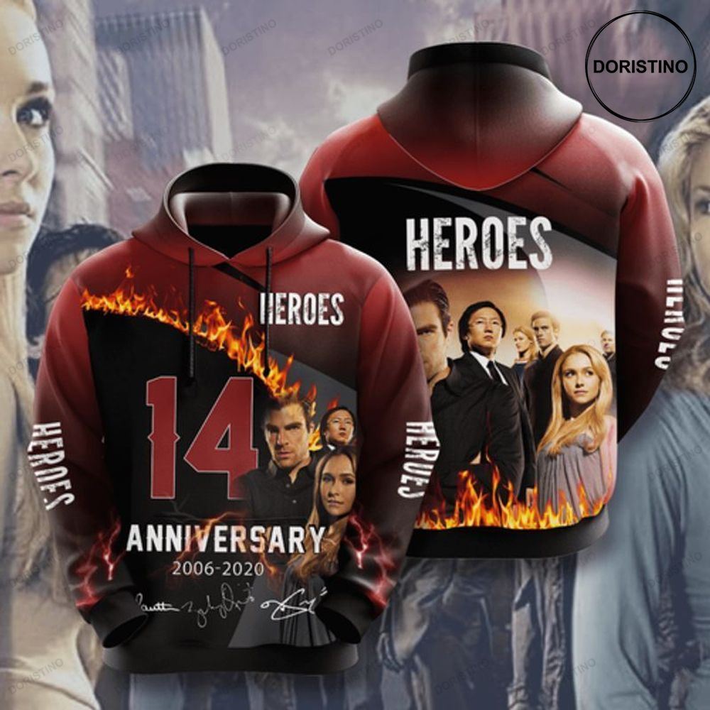 Heroes 14 Years Of 2006 2020 Signature Awesome 3D Hoodie