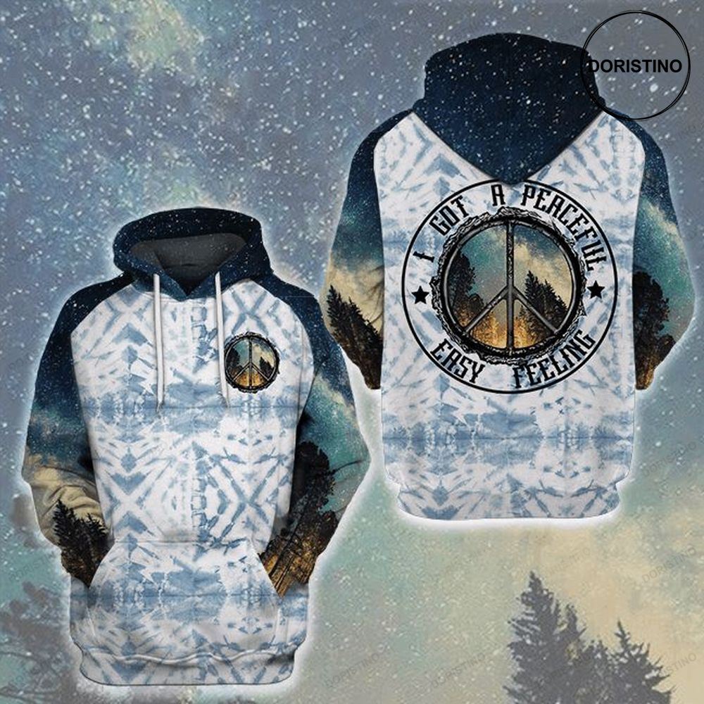 Hippie Camping I Got A Peaceful Easy Feeling All Over Print Hoodie