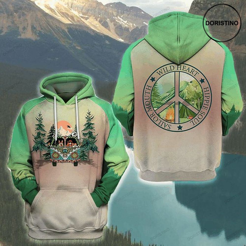 Hippie Camping Wild Heart Hippie Soul Sailor Mouth Awesome 3D Hoodie