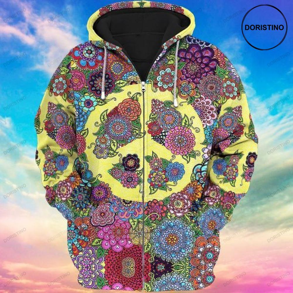 Hippie Flowers Awesome 3D Hoodie