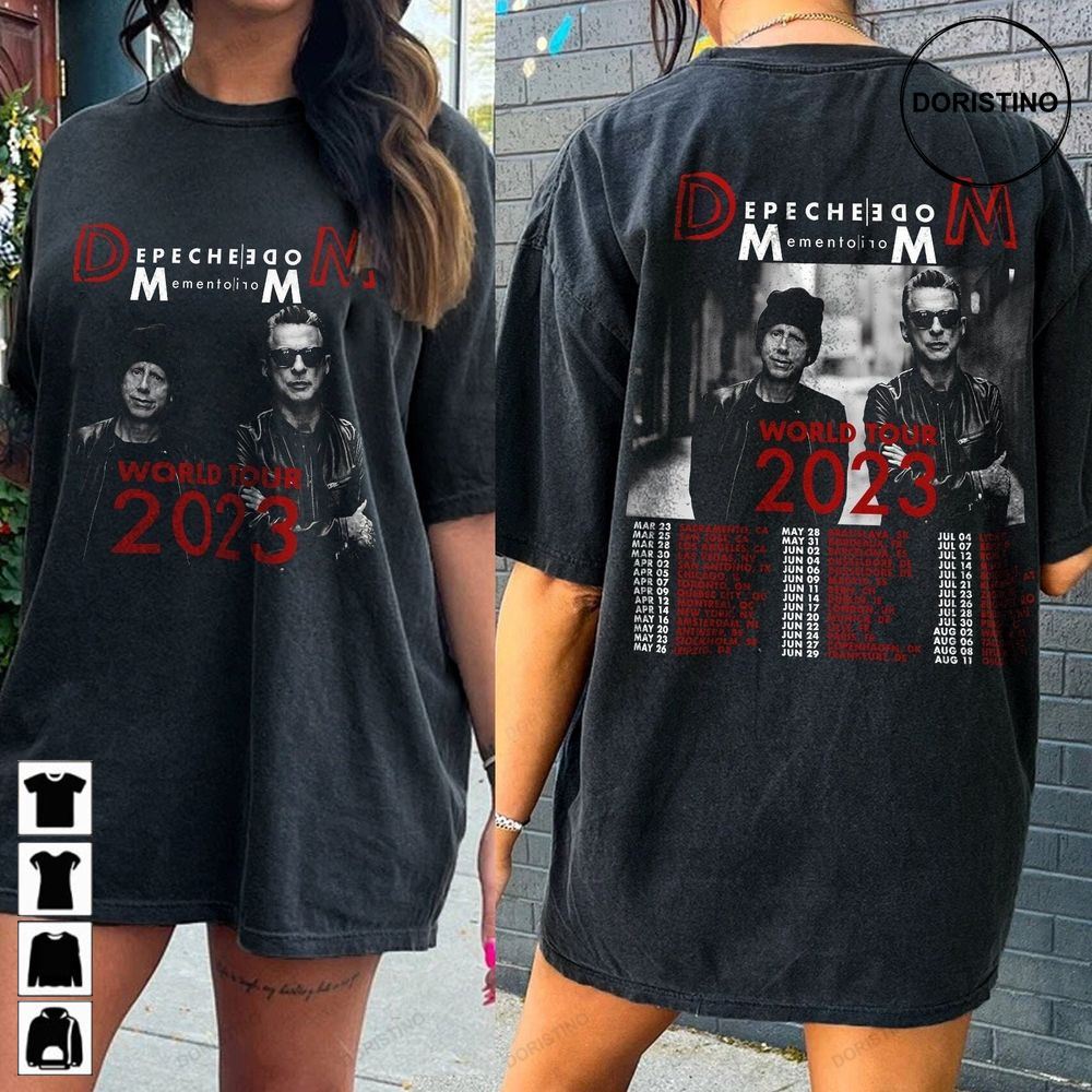 Depeche Mode Memento Mori World Tour 2023 2023 Rock Tour Depeche Mode Tour Gifts For Fans Unisex Oversized Awesome Shirts