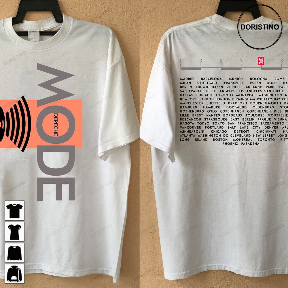 Depeche Mode Tour 1987-1988 Music For The Masses Tour Depeche Mode 80s Dm Rock Music Tour Rock Tee Trending Style