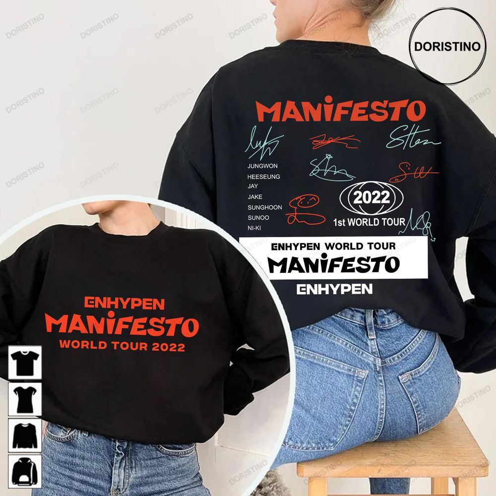 Enhypen Manifesto Manifesto World Tour 2022 Enhypen Tour 2022 Enhypen Enhypen Awesome Shirts