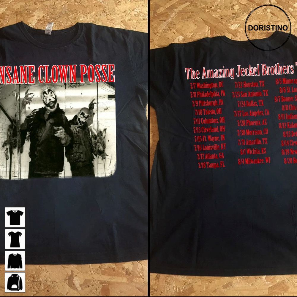 Insane Clown Posse The Amazing Jeckel Brother Tour 1999 Insane Clown Posse Tour '99 Icp Band Icp For Fans Awesome Shirts