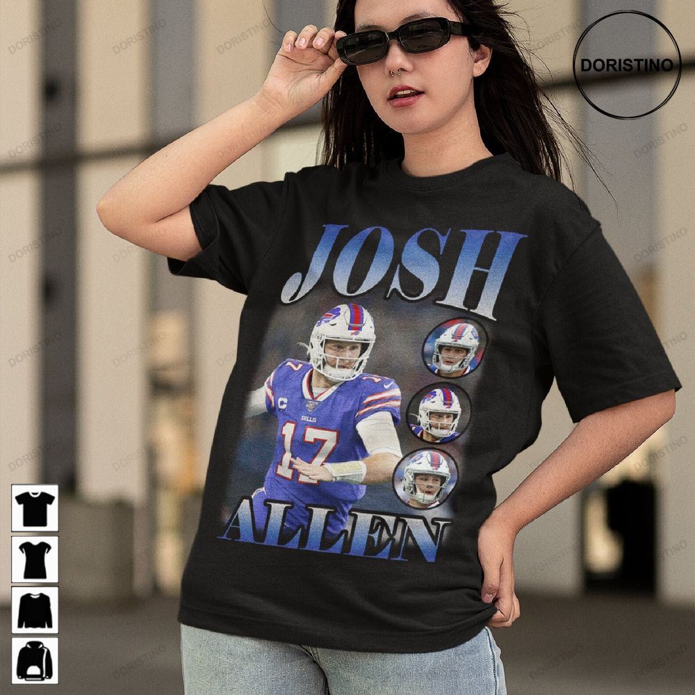 Josh Allen Vintage 90s Unisex Josh Allen Josh Allen Graphic Tee Gift For  Her And Him