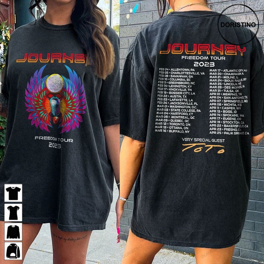 Journey Freedom Tour 2023 Journey Band Journey Rock N Roll Freedom Freedom Gifts For Fan Unisex Awesome Shirts