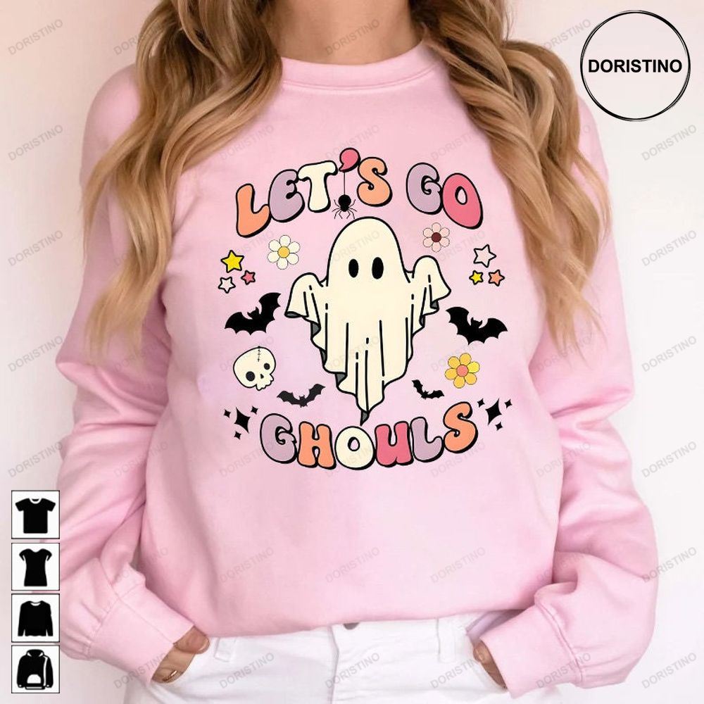 Let's Go Ghouls Cute Kawaii Pastel Goth Halloween Ghost Halloween Season Gstt636 Awesome Shirts