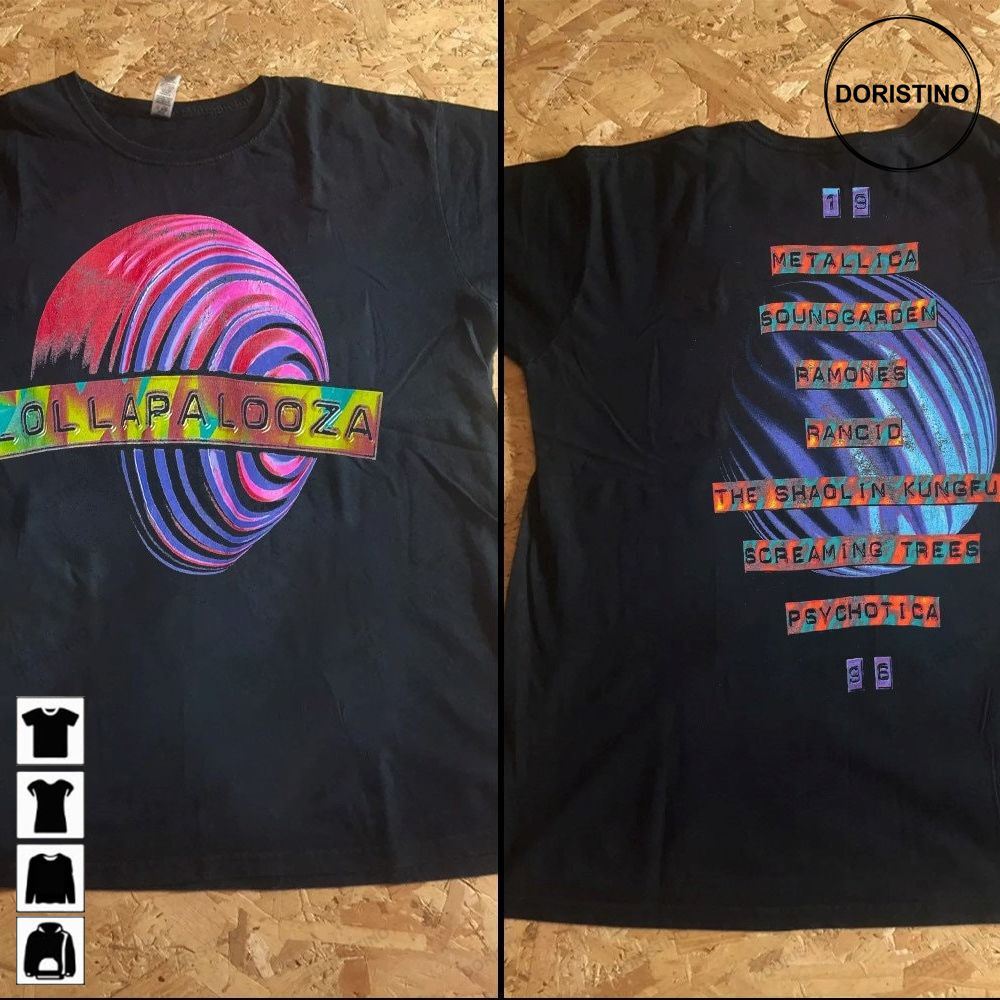 Lollapalooza 1996 Music Festival Lollapalooza Soundgarden Ramones Rancis 90s Music Festival Rock Tee Awesome Shirts