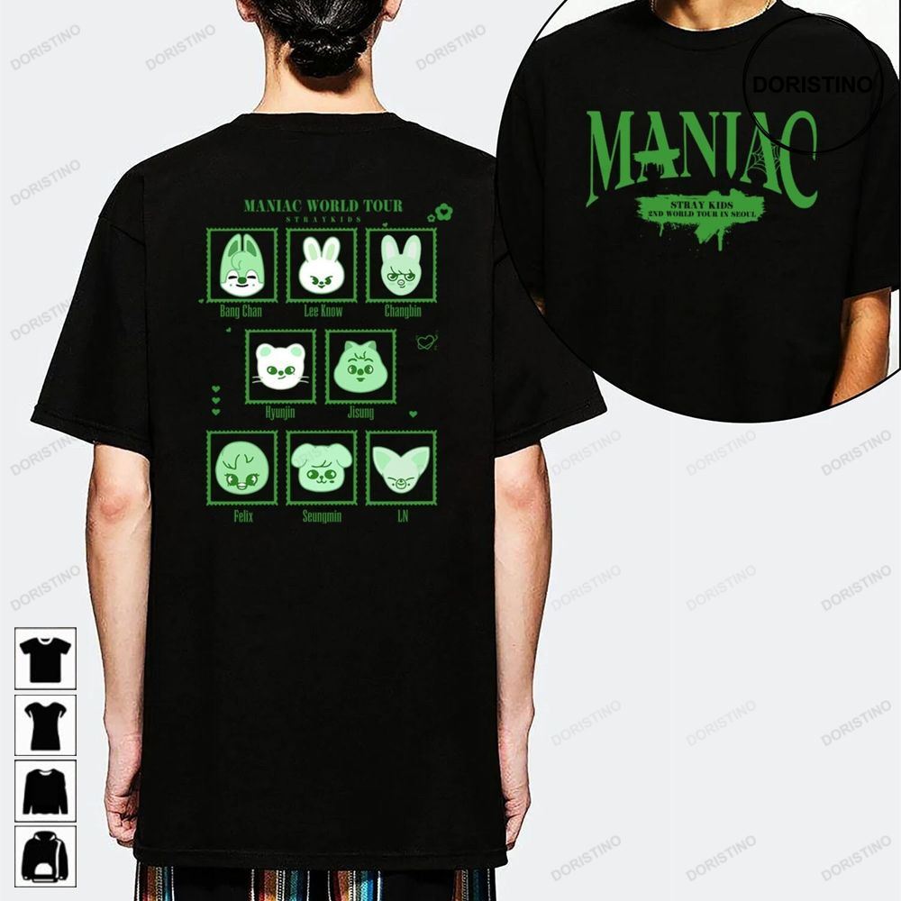 Maniac World Tour Stray Tour 2023 Skz Stray World Tour Maniac World Tour 2023kpop Gift Awesome Shirts