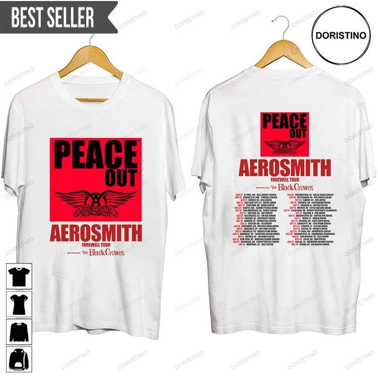 Aerosmith Peace Out Farewell Tour With The Black Crowes Tour 2023-2024 Short-sleeve Doristino Awesome Shirts