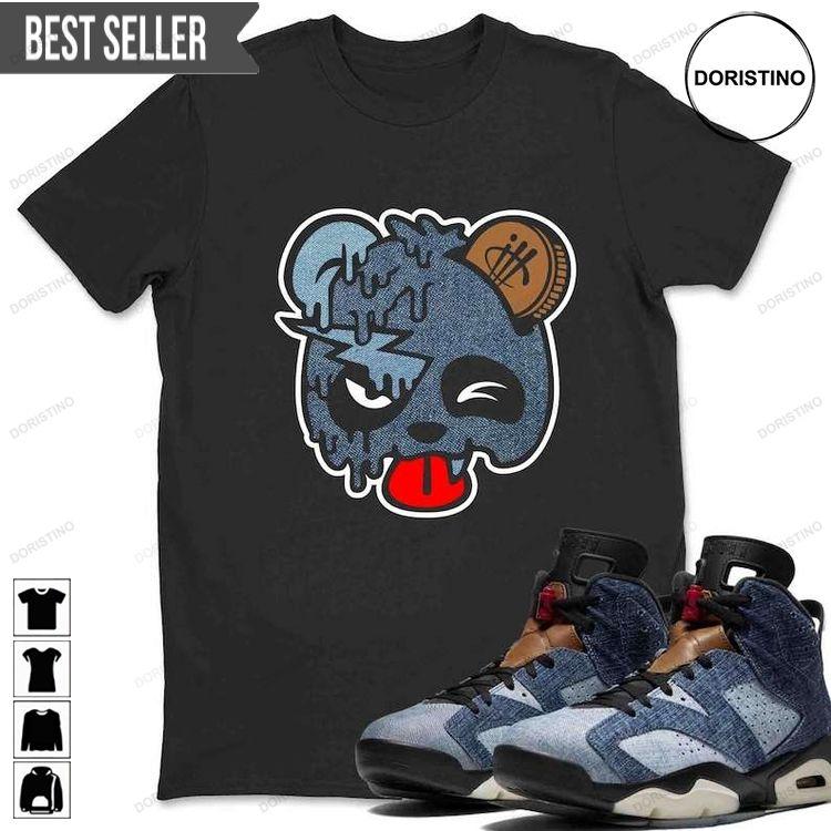 Air Jordan 6 Washed Denim Black Doristino Limited Edition T-shirts