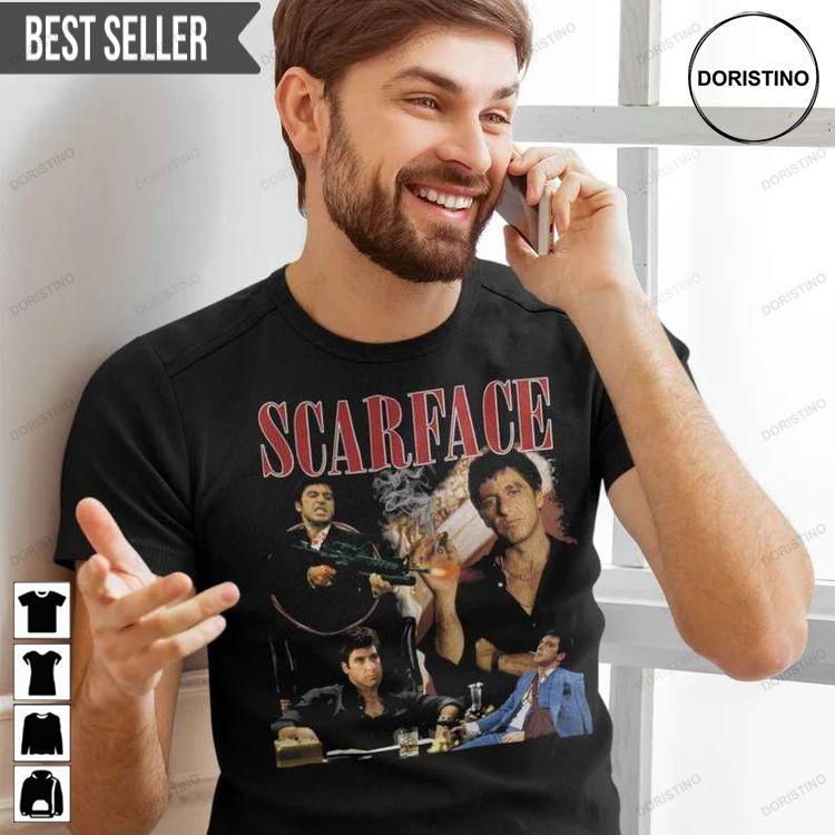 Al Pacino Tony Montana Scarface Movie Doristino Awesome Shirts