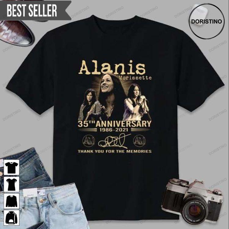 Alanis Morissette 35th Anniversary Thank You Vintage Graphic Doristino Limited Edition T-shirts