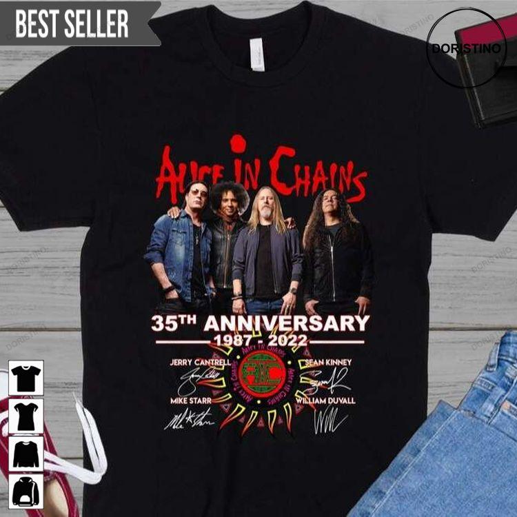 Alice In Chains 35th Years Anniversary 1987-2022 Signatures Thank You For The Memories Doristino Trending Style