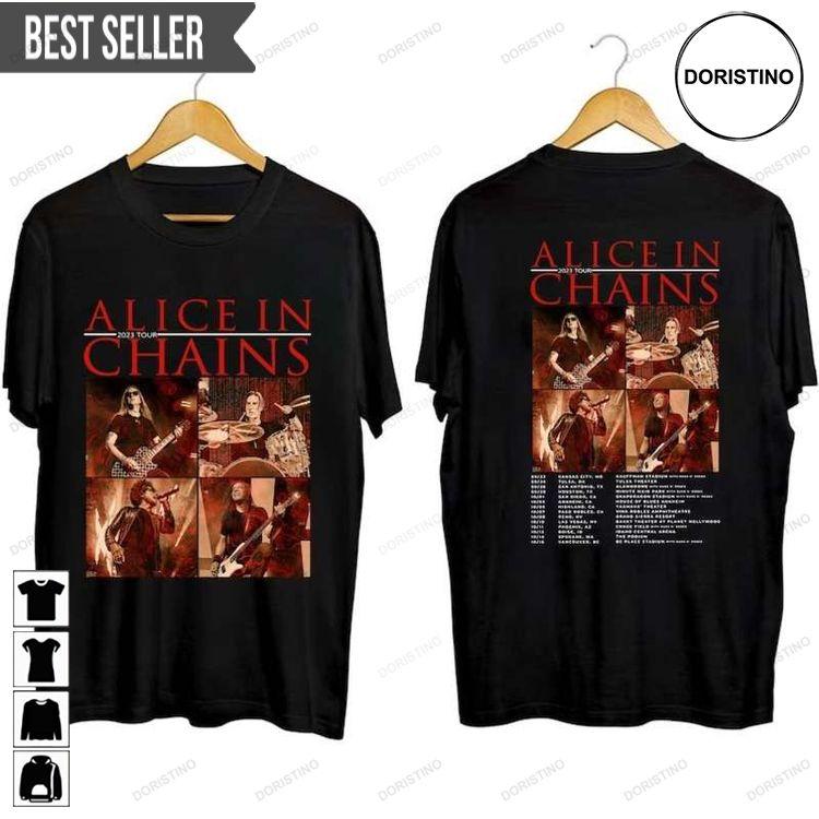 Alice In Chains Tour 2023 Adult Short-sleeve Doristino Awesome Shirts