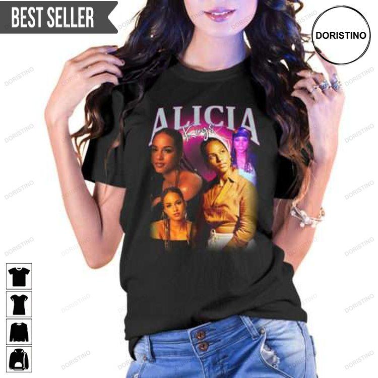 Alicia Keys Vintage Retro Doristino Limited Edition T-shirts