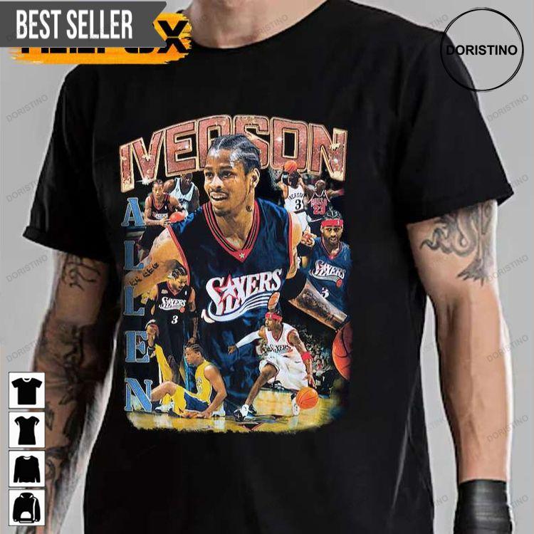 Allen Iverson Philadelphia 76ers Basketball Unisex Doristino Limited Edition T-shirts