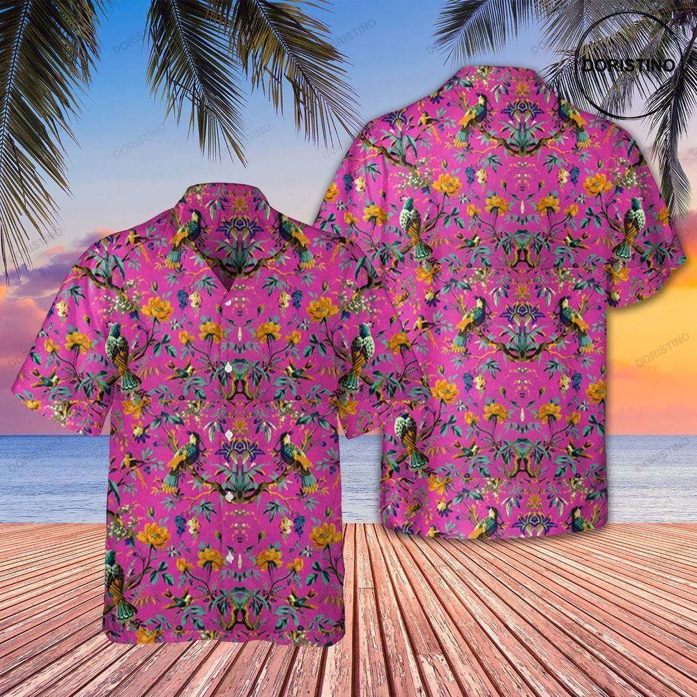 Pink Bird Velvet Banyan Ofmd Lgbt Hawaiian Shirt