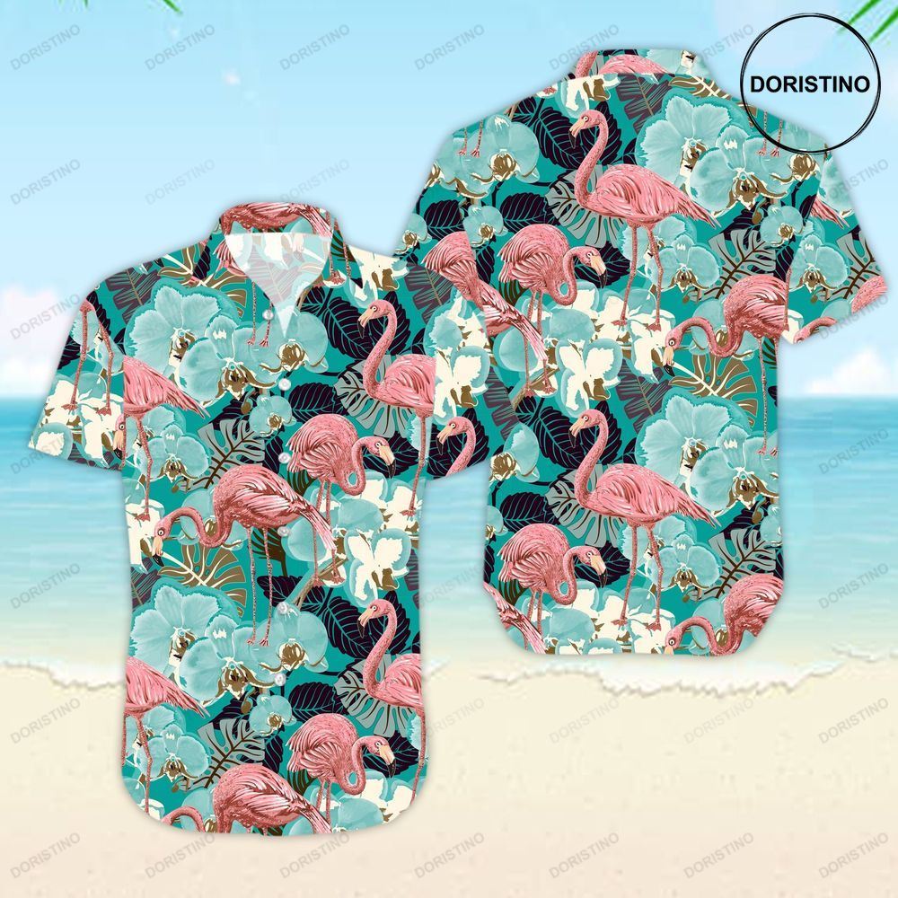 Pink Flamingo Camp Summer Trip Button Up Awesome Hawaiian Shirt