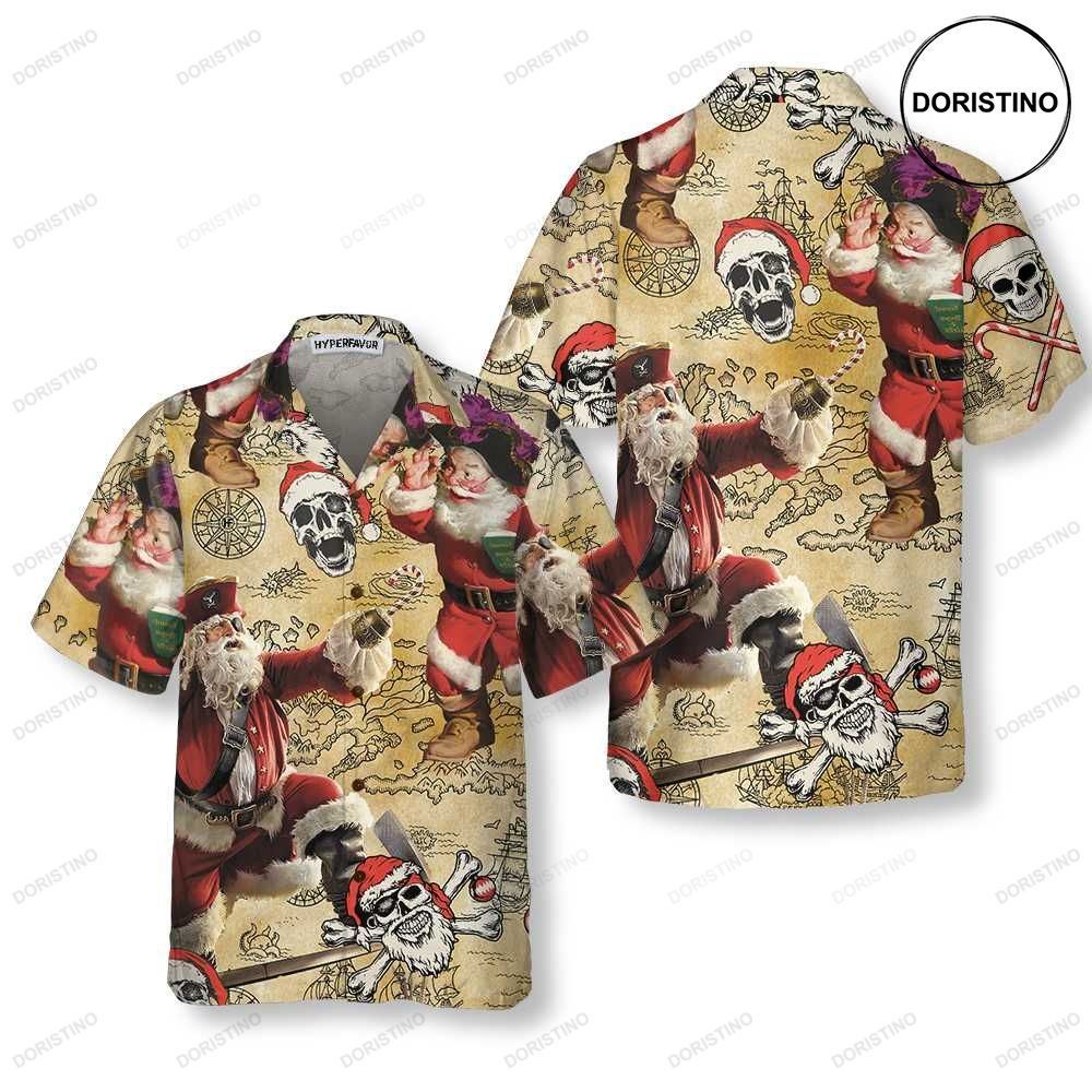 Pirate Santa Claus Funny Santa For Men Best Gift For Christmas Limited Edition Hawaiian Shirt