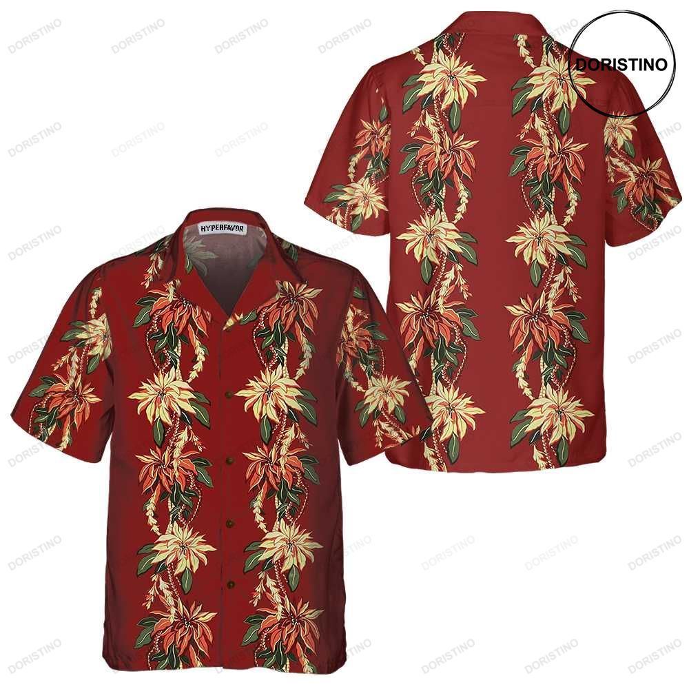Poinsettia Christmas Vintage Christmas Best Christmas Gift Ideas Awesome Hawaiian Shirt