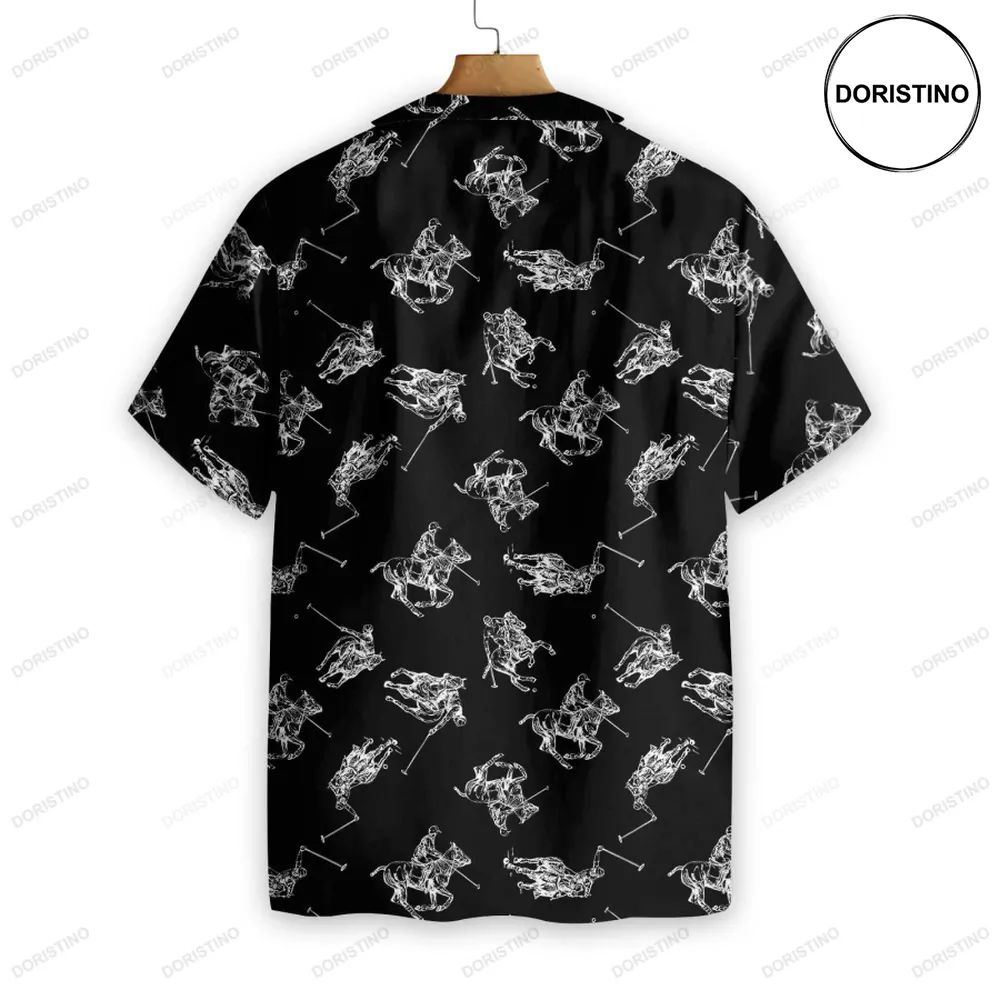 Polo Smoke Black And White Pattern Ez24 Awesome Hawaiian Shirt