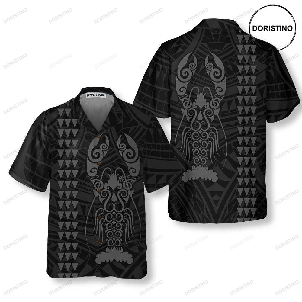Polynesian Lobster Unique Black Lobster For Men Women Gift For Lobster Lovers Awesome Hawaiian Shirt