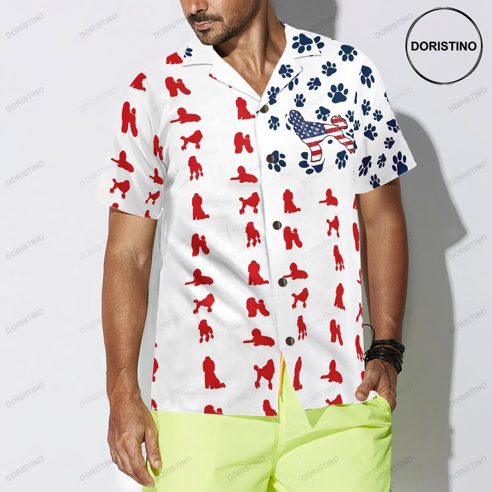 Poodles American Flag Awesome Hawaiian Shirt