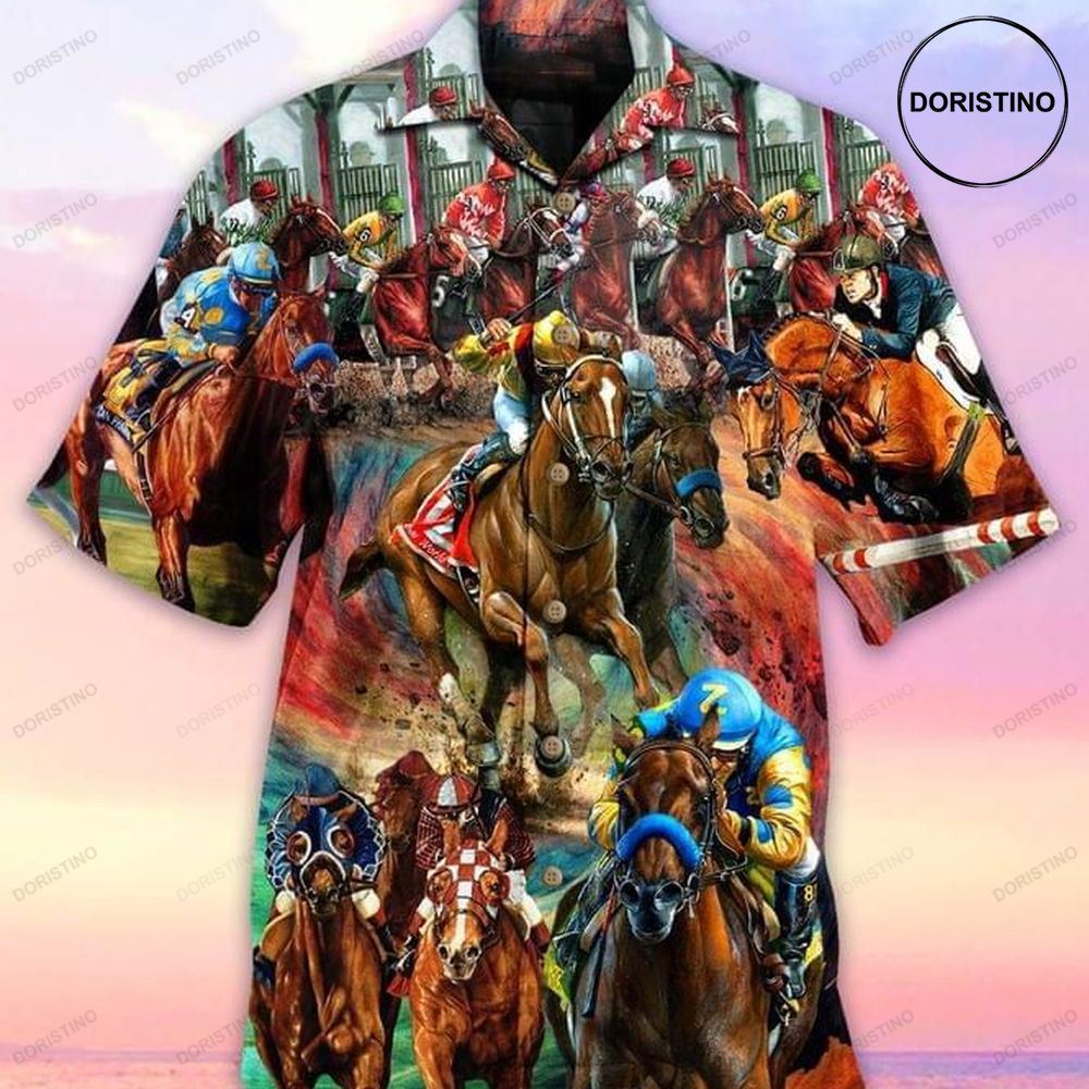 Race Horse Print Limited Edition Hawaiian Shirt