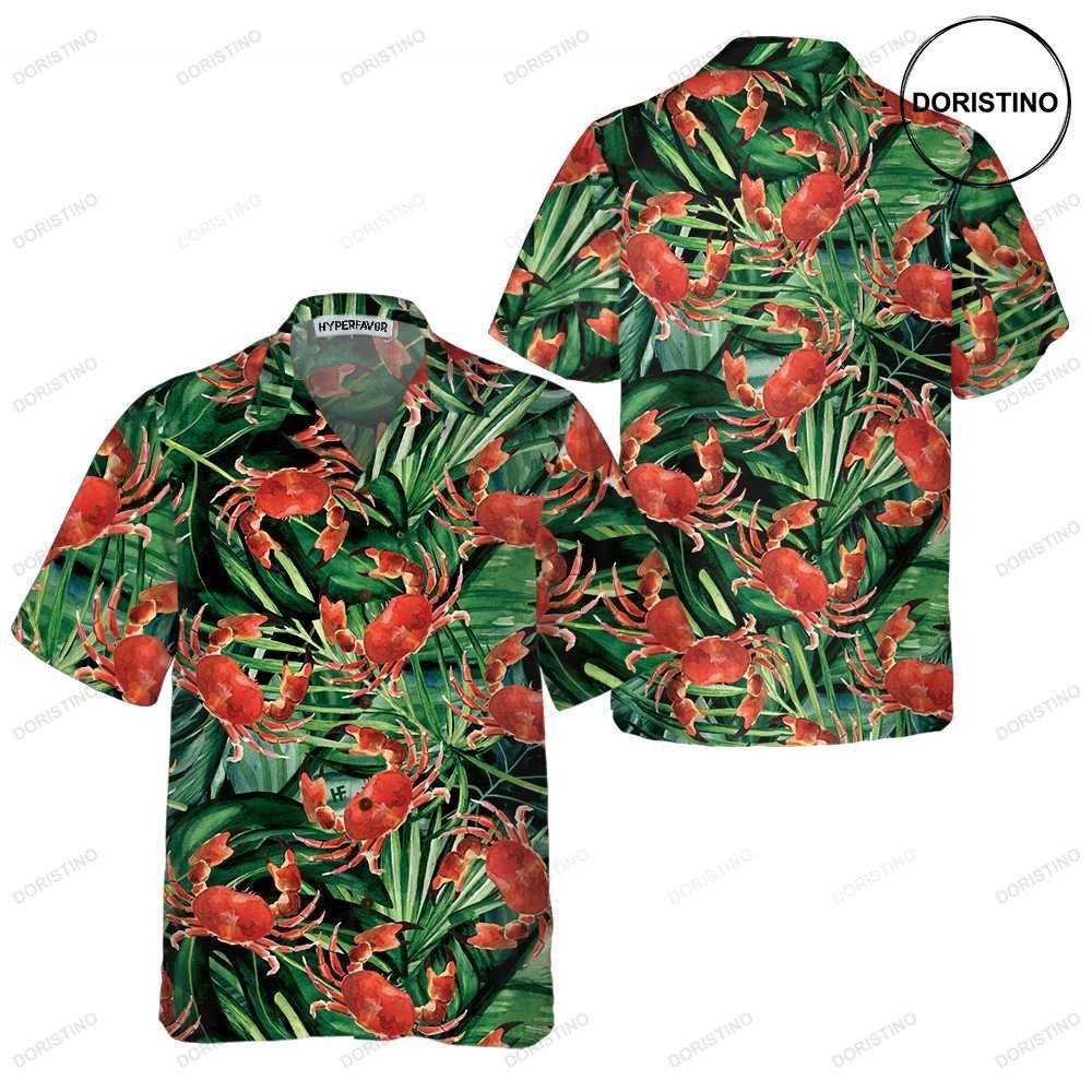 Red Crab Pattern Unique Crab Crab Prin Limited Edition Hawaiian Shirt