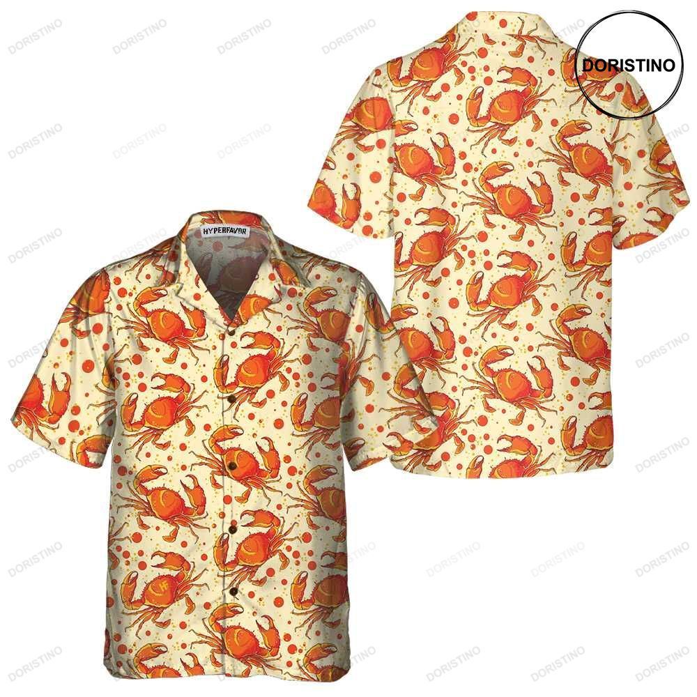 Red Crab Seamless Pattern Unique Crab Crab Prin Limited Edition Hawaiian Shirt