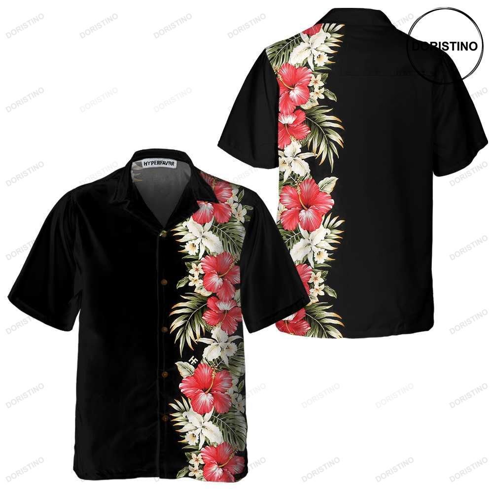 Red Hibiscus Unique Hibiscus Prin For Men Hawaiian Shirt