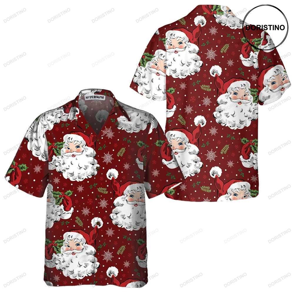 Red Santa Cozy Christmas Short Sleeve Santa Christmas Gift For Christm Hawaiian Shirt