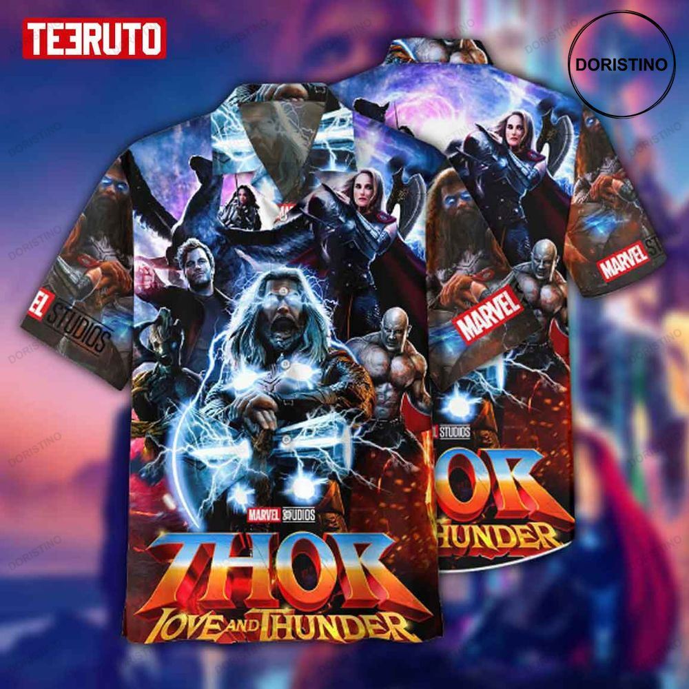 Retro Thor Love And Thunder 2022 Movie Hawaiian Shirt