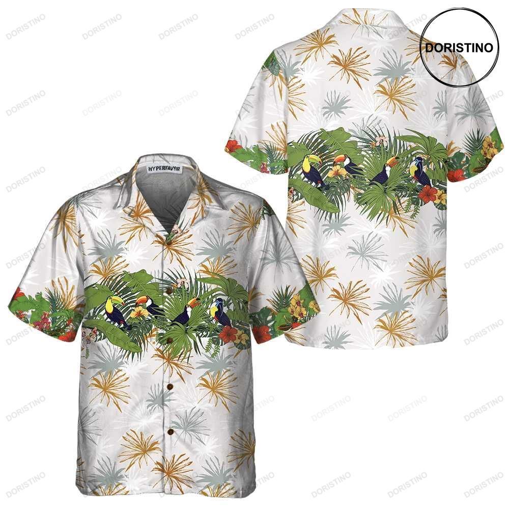 Retro Toucans And Tropical Plants Toucan Toucan Bird Funny Gift For To Awesome Hawaiian Shirt