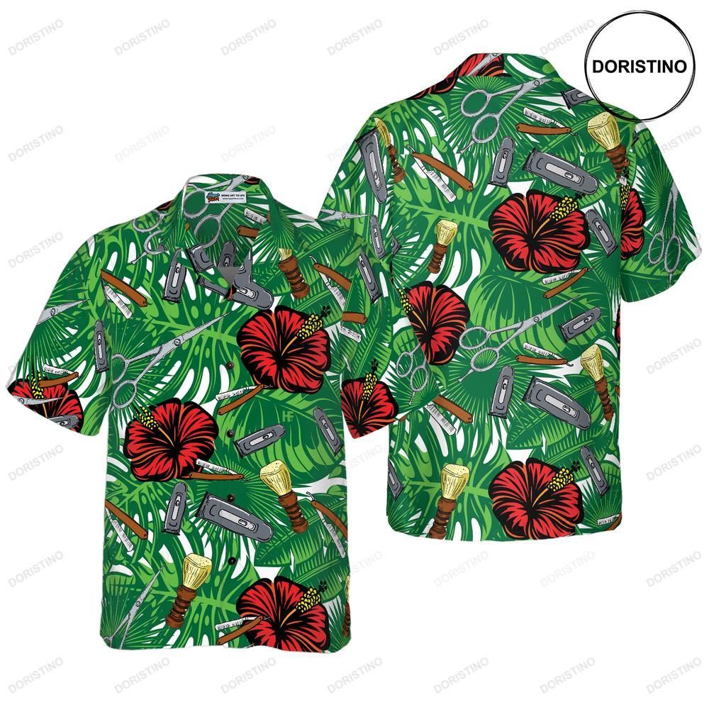 Rose Barber Tools Pattern V1 Limited Edition Hawaiian Shirt