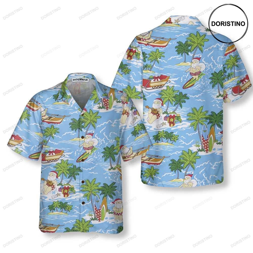 Santa Sailing Tropical Christmas Funny Santa Claus Best Gift For Christmas Limited Edition Hawaiian Shirt