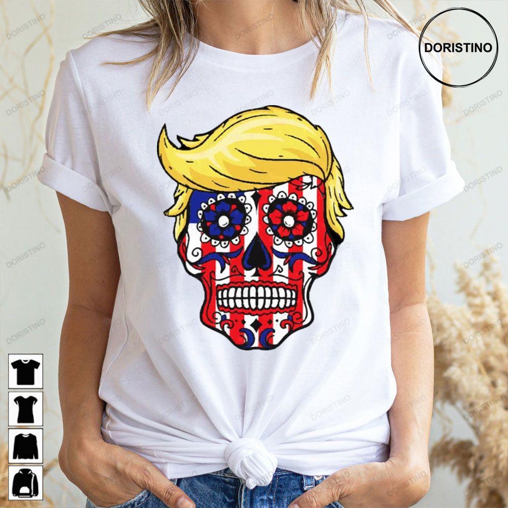 Trump Sugar Skull 2 Doristino Sweatshirt Long Sleeve Hoodie