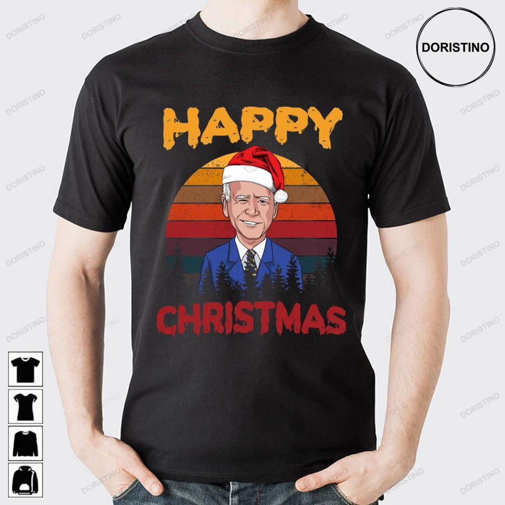 Vintage Joe Biden Happy Christmas Santa Hat 2 Doristino Tshirt Sweatshirt Hoodie