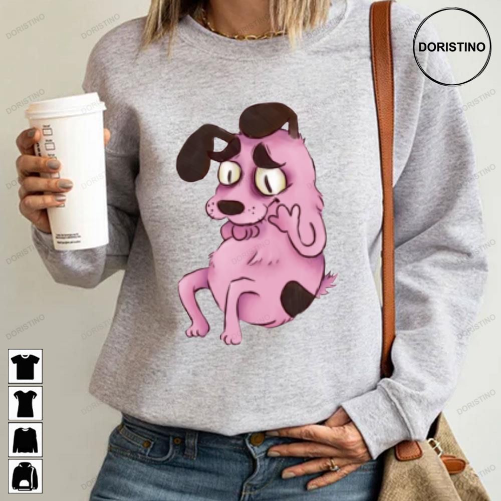 Cute And Full Of Courage The Cowardly Dog Awesome Shirts