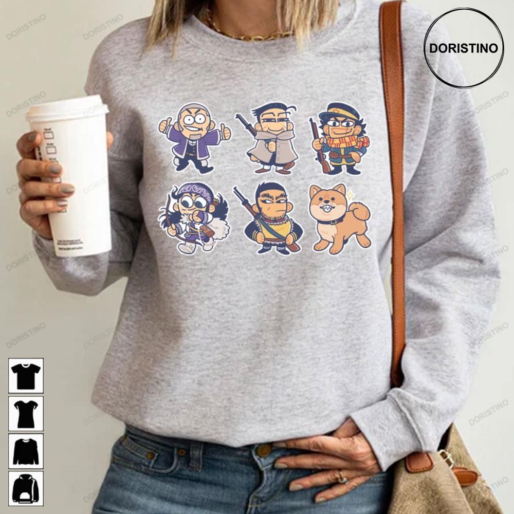 Cute Characters Golden Kamuy Limited Edition T-shirts